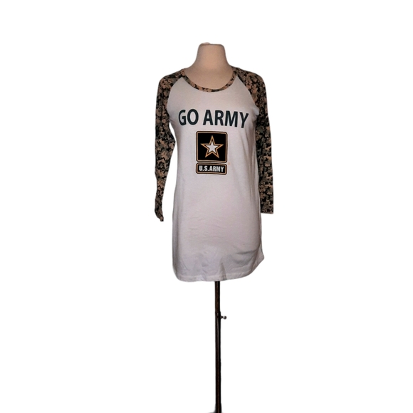 U.S. Army M Long Sleeve Shirt Camouflage Womans Unisex top blouse - Picture 1 of 2